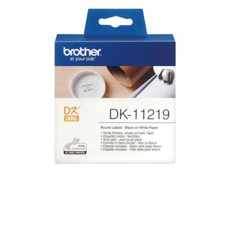 ETIQUETA PAPEL PRECORTADA BROTHER 12MM DK11219