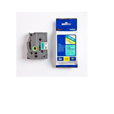 CINTA ROTULAR LAMINADA BROTHER 18MMX8M NG/VE TZ741