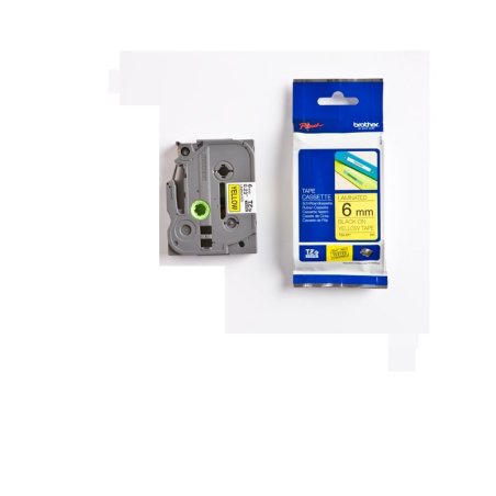 CINTA ROTULAR LAMINADA BROTHER 6MMX8M NG/AM TZE611