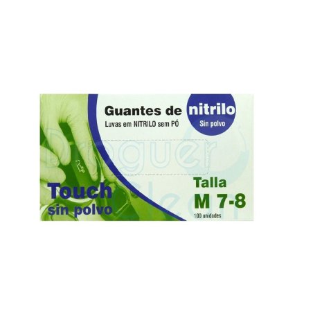 GUANTE DE NITRILO SIN POLVO AZUL TALLA M C/100