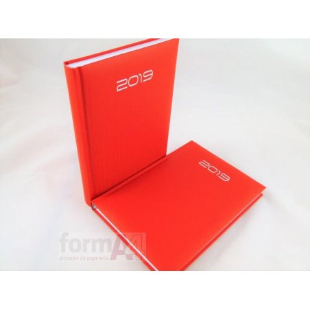 AGENDA 15X21CM. D/P 2019 MADERA ROJO