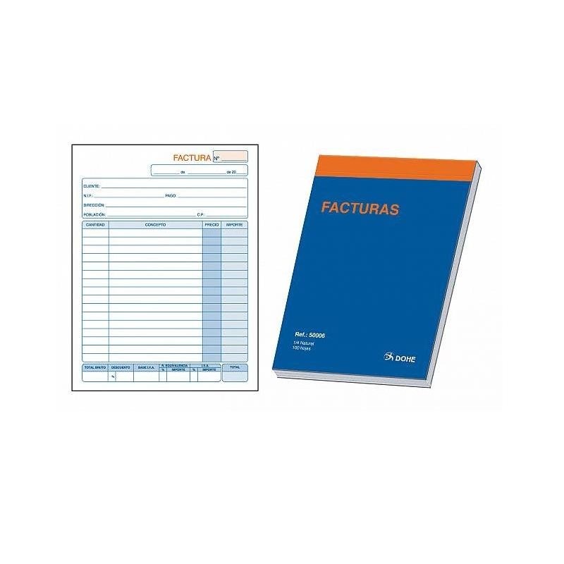 TALONARIO FACTURAS DOHE 4º NATURAL
