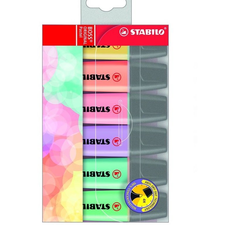 MARCADOR FLUORESCENTE STABILO BOSS PASTEL EST/6