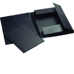 CARPETA FOLIO SOLAPAS PVC IBERPLAS NEGRO