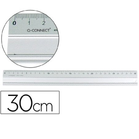 REGLA ALUMINIO Q-CONNECT 30CM. 