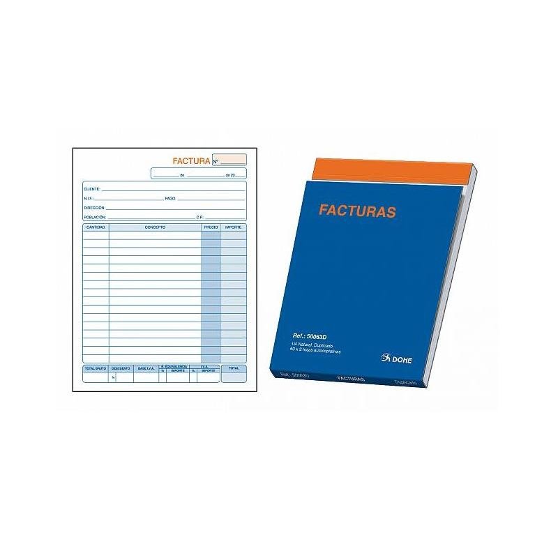 TALONARIO FACTURAS DOHE 4º NAT. DUPLICADO
