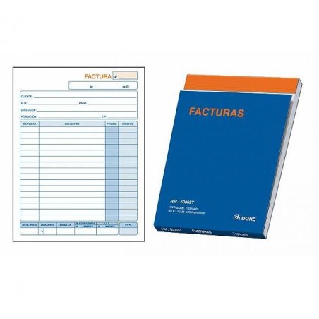 TALONARIO FACTURAS DOHE 4º NAT. TRIPLICADO