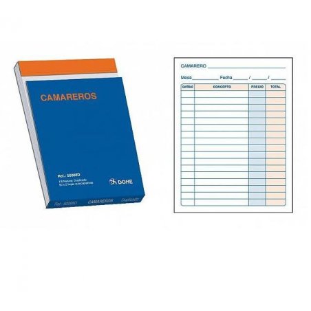 TALONARIO CAMARERO DOHE 8º DUPLICADO