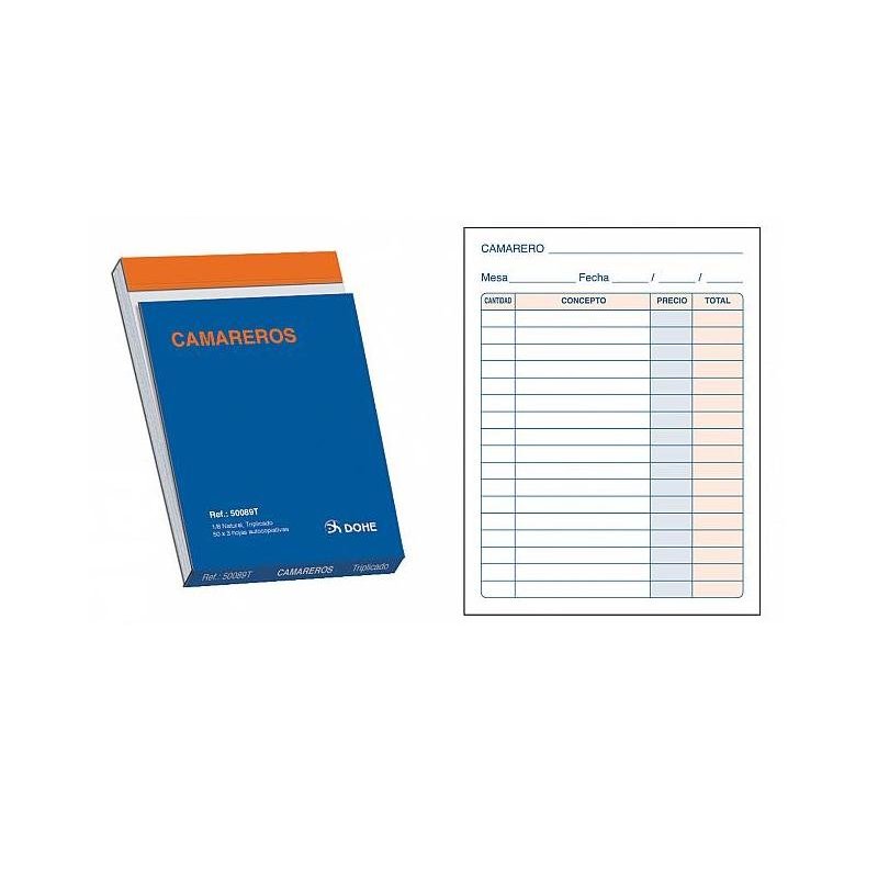TALONARIO CAMARERO 8º TRIPLICADO