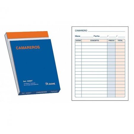 TALONARIO CAMARERO 8º TRIPLICADO