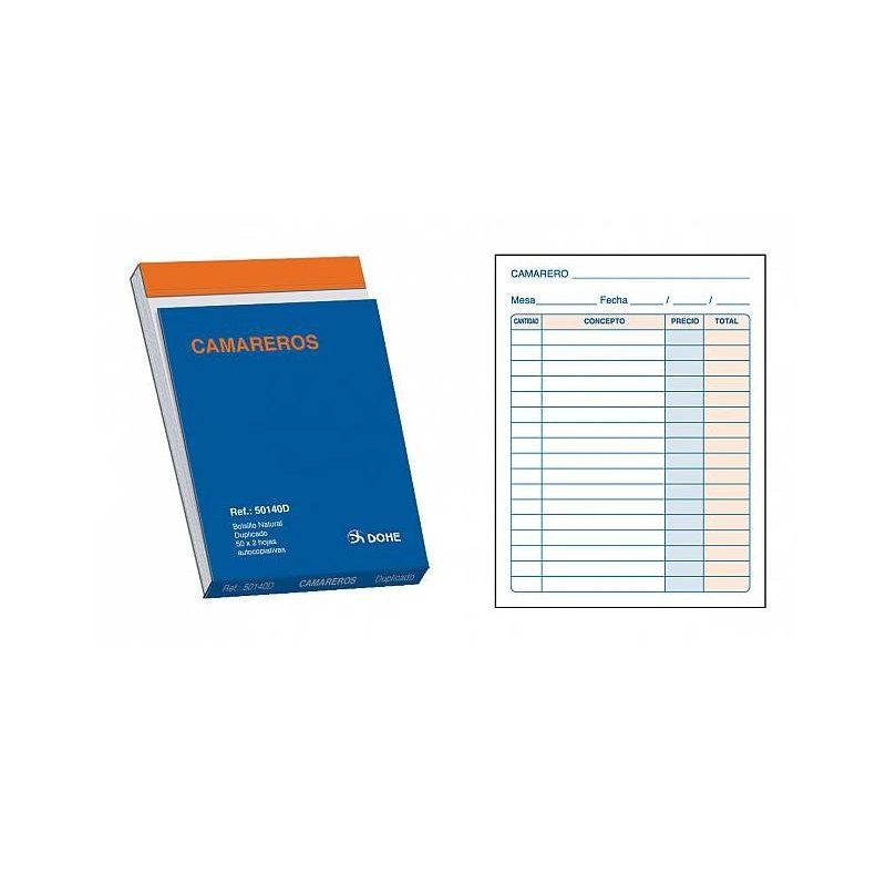 TALONARIO CAMARERO DOHE BOLSILLO DUPLICADO