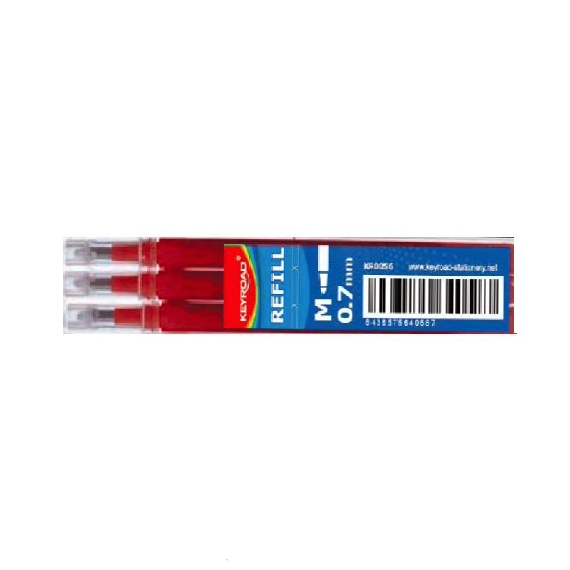 RECAMBIO BOLIGRAFO BORRABLE KEYROAD ROJO C/3