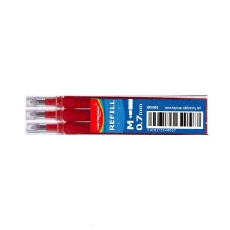 RECAMBIO BOLIGRAFO BORRABLE KEYROAD ROJO C/3