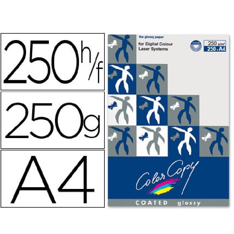 PAPEL COLOR COPY GLOSSY COATED A4 250GR. P/250