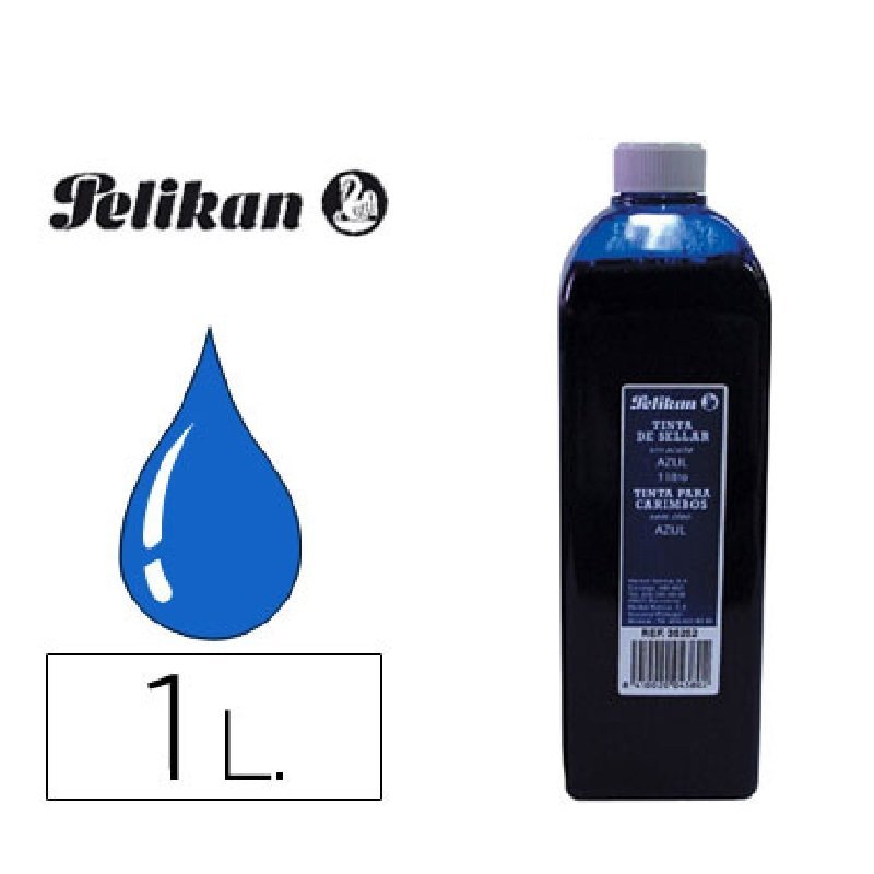 TINTA TAMPON PELIKAN 1LITRO AZUL