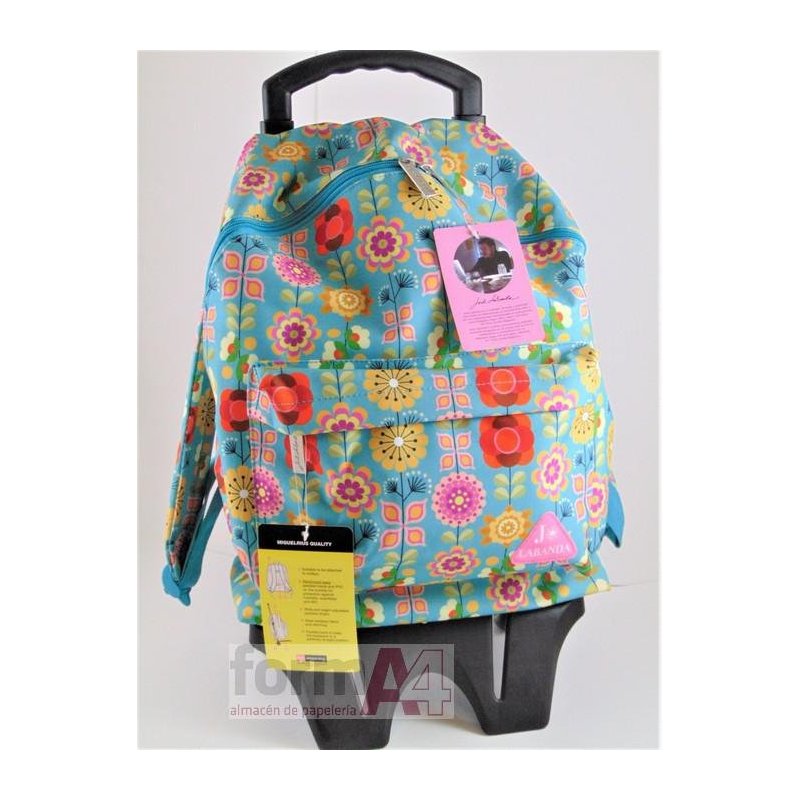 MOCHILA GRANDE C/CARRO FLORAL JL