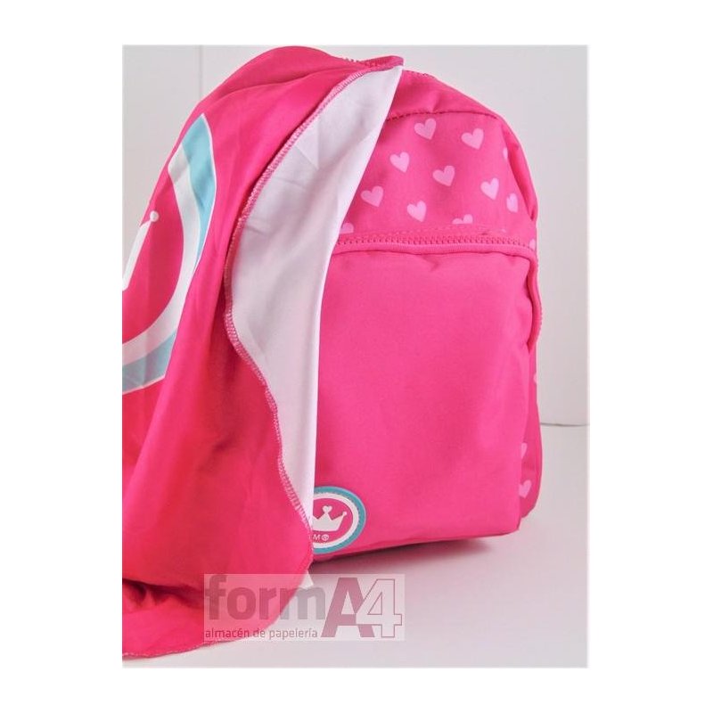 MOCHILA PEQUEÑA CON CAPA SUPERKID PINK MR
