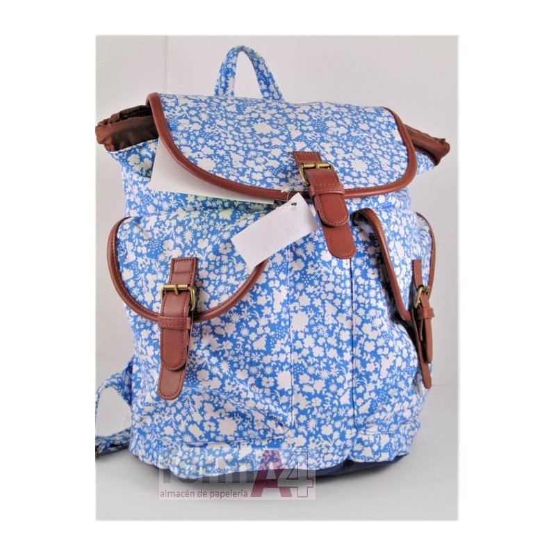 MOCHILA BLUE LOVERS 30X38X15CM CANVAS