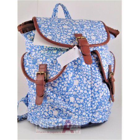 MOCHILA BLUE LOVERS 30X38X15CM CANVAS