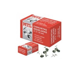 CHINCHETAS NIQUELADAS Nº 2 MTL C/100