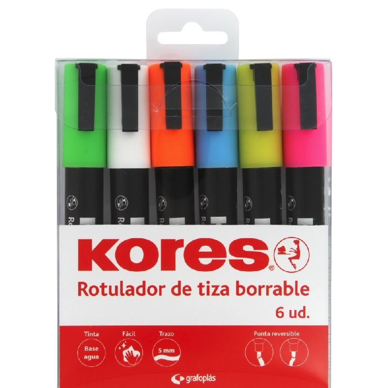 MARCADOR DE TIZA LIQUIDA KORES E/6