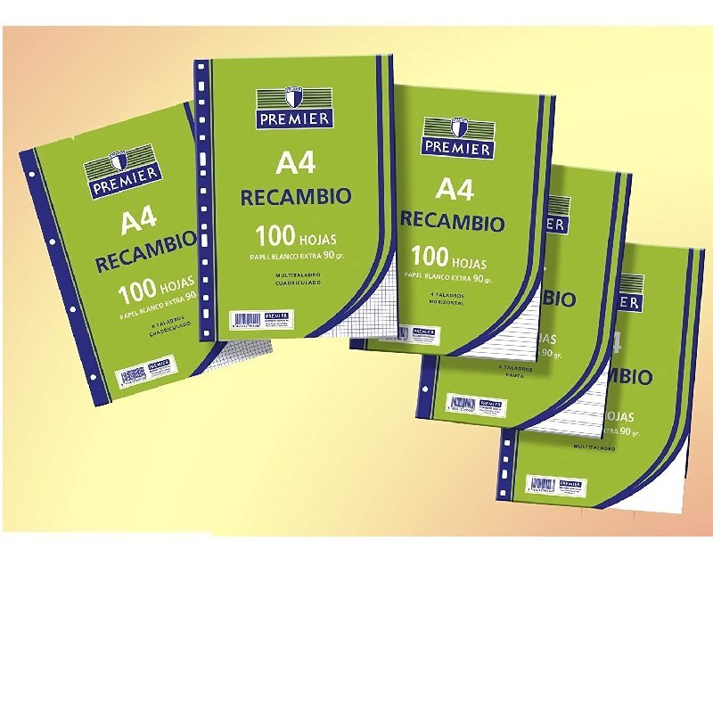 RECAMBIO ZORRILLA 90GR. A4 4T. 100H. 3.5MM