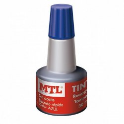 TINTA TAMPON MTL 30CC AZUL
