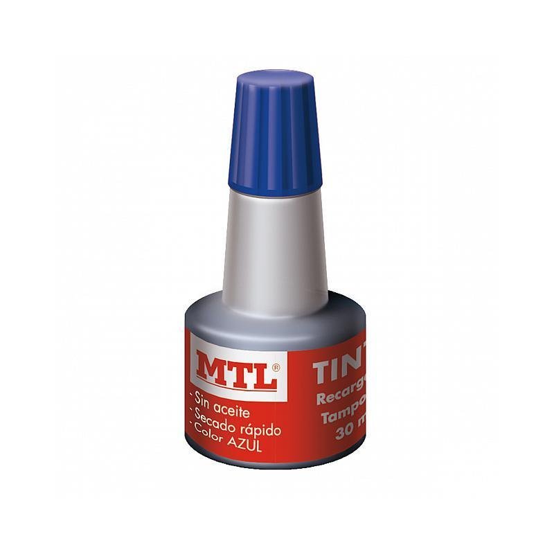 TINTA TAMPON MTL 30CC AZUL
