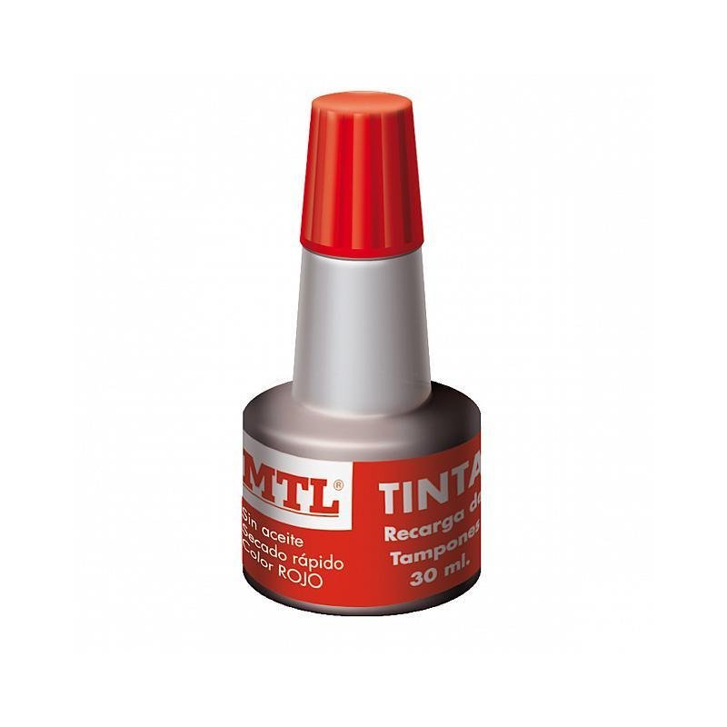 TINTA TAMPON MTL 30CC ROJO