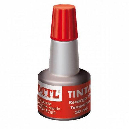 TINTA TAMPON MTL 30CC ROJO