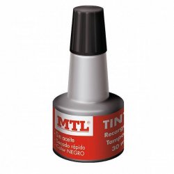 TINTA TAMPON MTL 30CC NEGRO