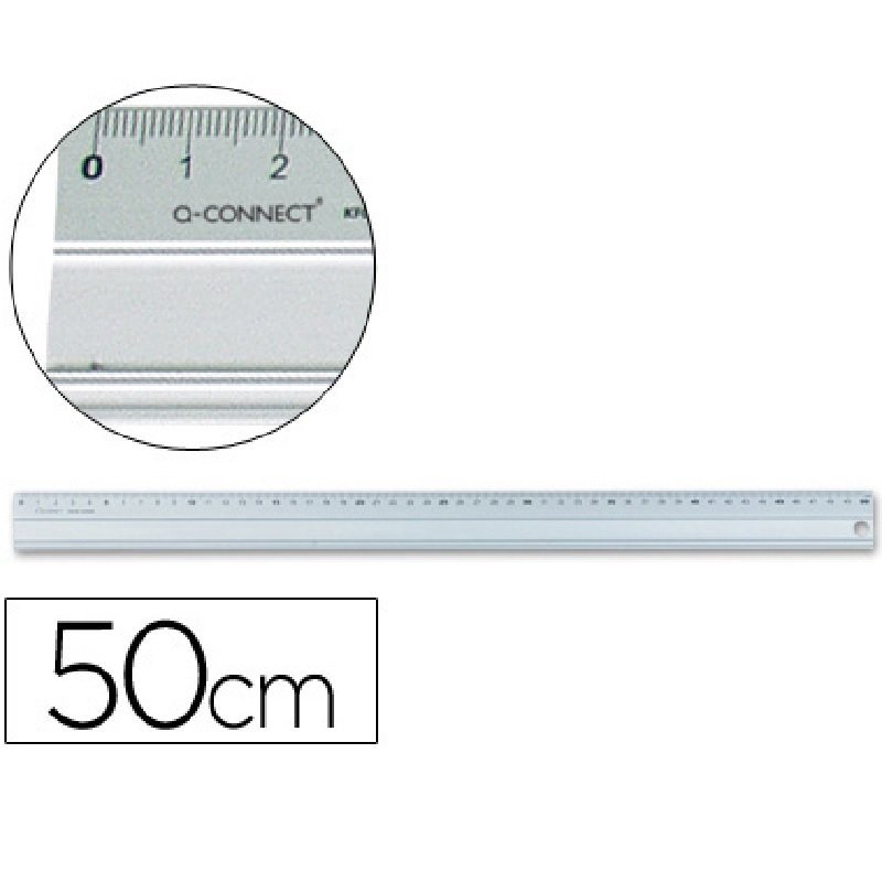 REGLA ALUMINIO Q-CONNECT 50CM. 