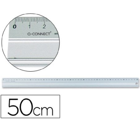REGLA ALUMINIO Q-CONNECT 50CM. 