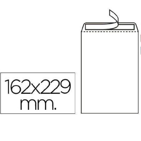 BOLSA LIDERPAPEL BLANCO 162X229MM C/500