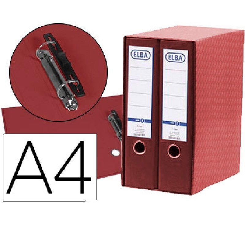 MODULO 2 ARCHIVADORES ELBA A4 ROJO
