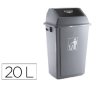 PAPELERA CONTENEDOR Q-CONECT CON TAPA BALANCIN 20L