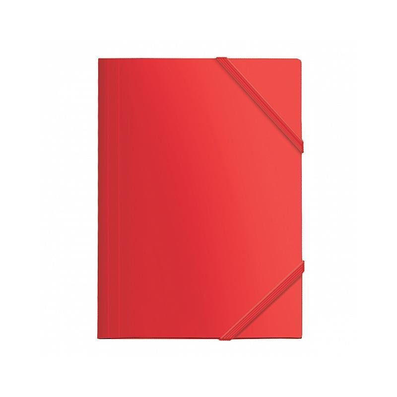 CARPETA CON GOMAS Y 3 SOLAPAS FOLIO PP DOHE ROJO