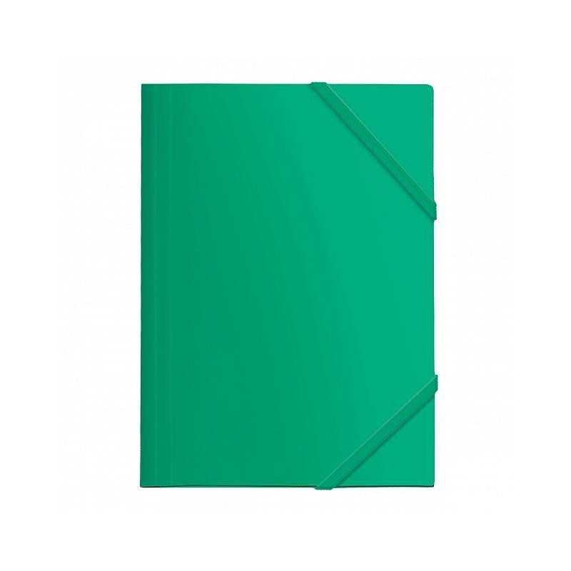CARPETA CON GOMAS Y 3 SOLAPAS FOLIO PP DOHE VERDE