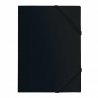 CARPETA CON GOMAS Y 3 SOLAPAS FOLIO PP DOHE NEGRO
