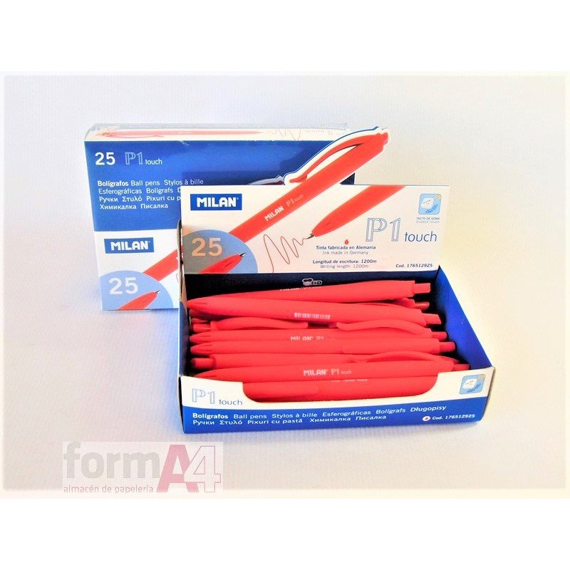BOLIGRAFO MILAN P-1 TOUCH ROJO