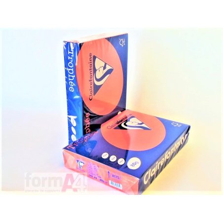 PAPEL TROPHEE A4 80 GR. ROJO CORAL P/500