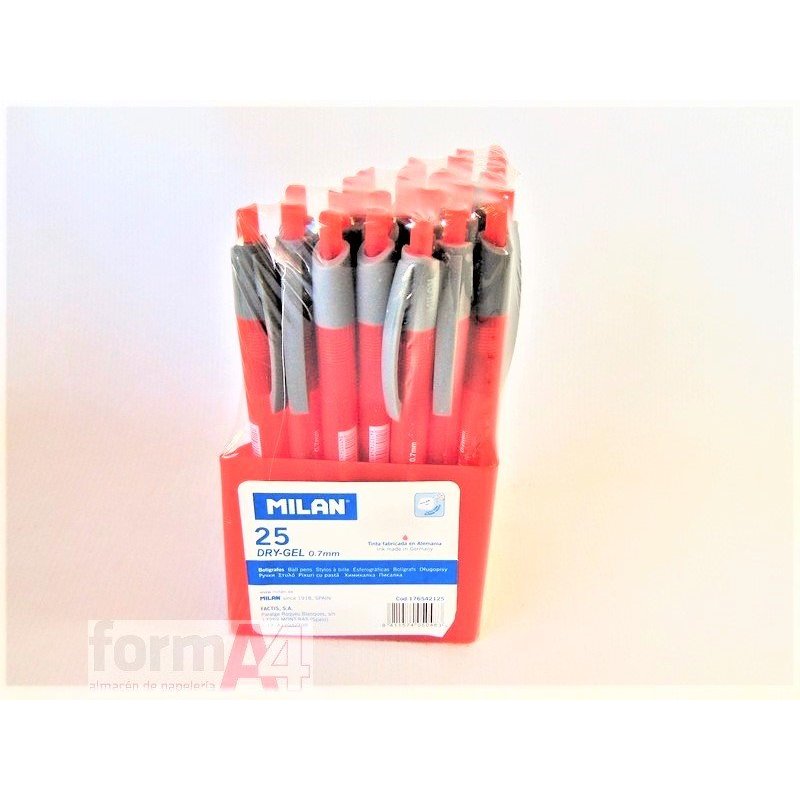 BOLIGRAFO MILAN P-1 TOUCH DRY GEL ROJO