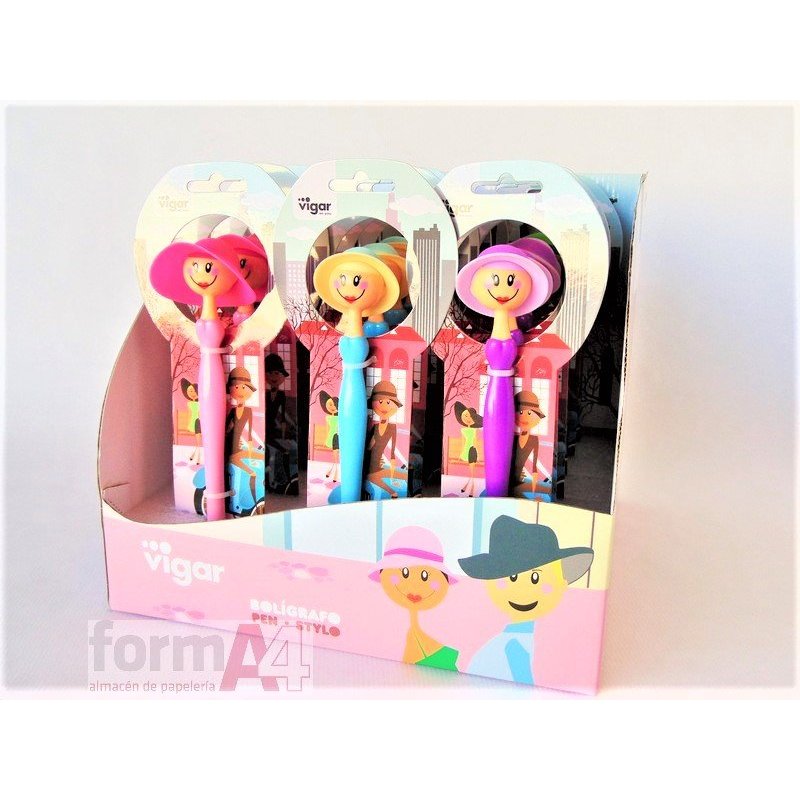 BOLIGRAFO DOLLS CHARLESTON 4 COLORES