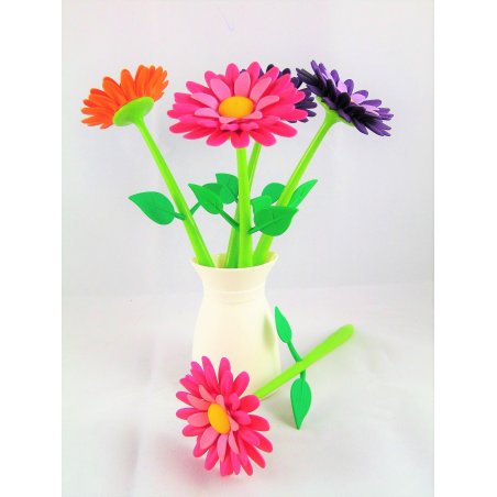 SET BOLIGRAFOS  5U. FLOWER SHOP C/JARRON