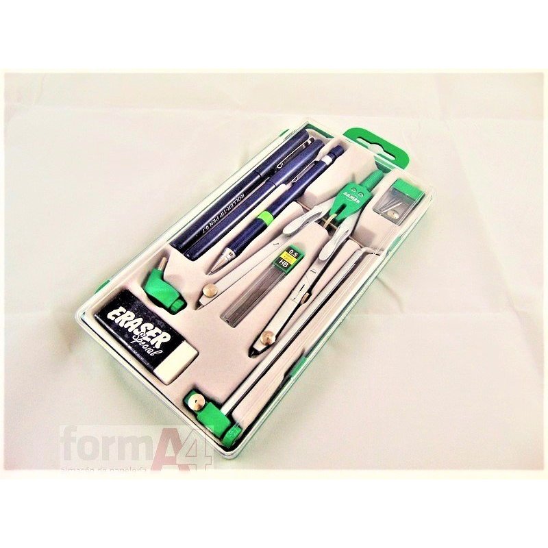 CAJA BIGOTERA/2 ROLLER /PORTAMINAS VERDE