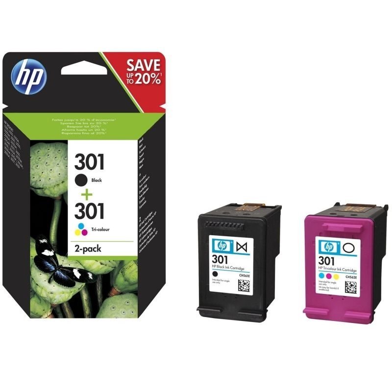 HP CARTUCHO Nº 301 NEGRO+301 TRICOLOR
