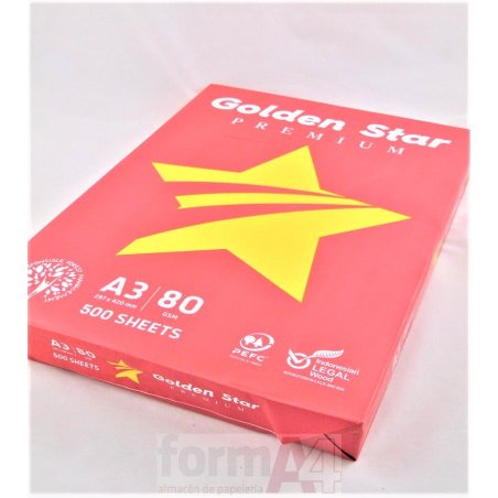PAPEL MULTIF. GOLDEN STAR PREMIUM A3 80GR. P/500H