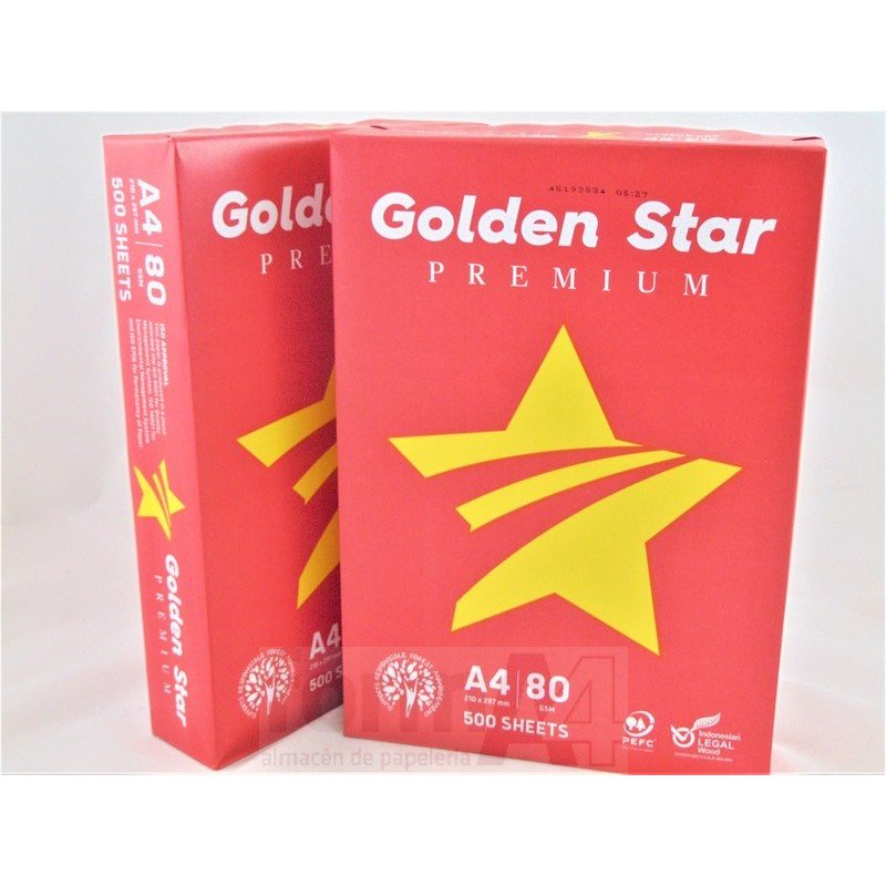 PAPEL MULTIF. GOLDEN STAR PREMIUM A4 80GR. P/500H
