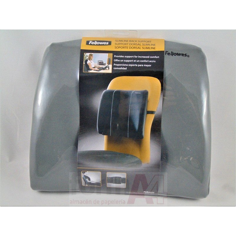 RESPALDO DE ESPUMA ERGONOMICO FELLOWES SLIM GRIS
