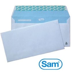 SOBRE AMERICANO BLANCO AUTOSAM S/V 115X225MM C/500